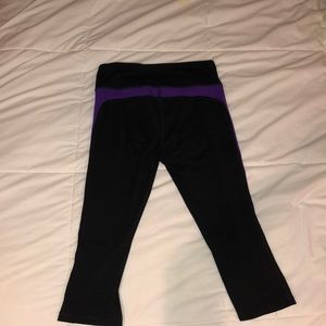 Black & Purple Workout Leggings